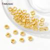 14K Gold Plated Brass Faceted Spacer Beads,Separator For Beads,DIY Bracelet Making Accessories,Jewelry Materials