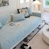 Nordic Washed Cotton Sofa Cushion Modern Seat Cushion Bed & Breakfast Non-Slip Jacquard Sofa Cover Four Seasons Universal Cover Cloth