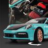 1/24 Porsches 911 TARGA TURBO S Alloy Racing Car Model Diecasts Simulation Metal Toy Car Model Sound Light Collection Gift