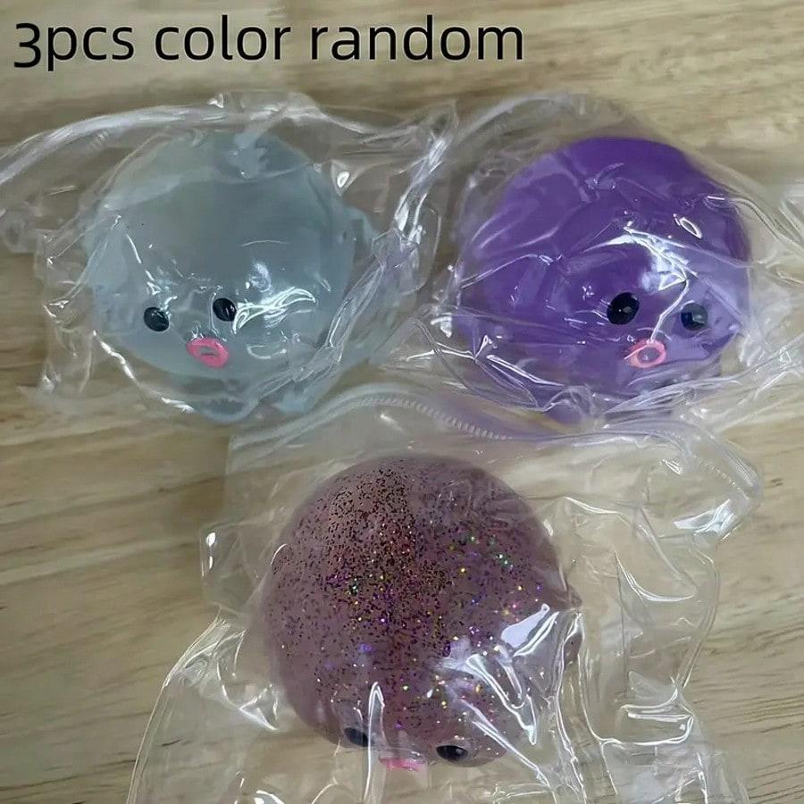 

3 шт. Набор для снятия стресса в виде осьминога-сквиши Супер медленное восстановление ,Милый креативный дизайн ,Случайный ассортимент , Идеально для подарков на вечеринку разноцветный