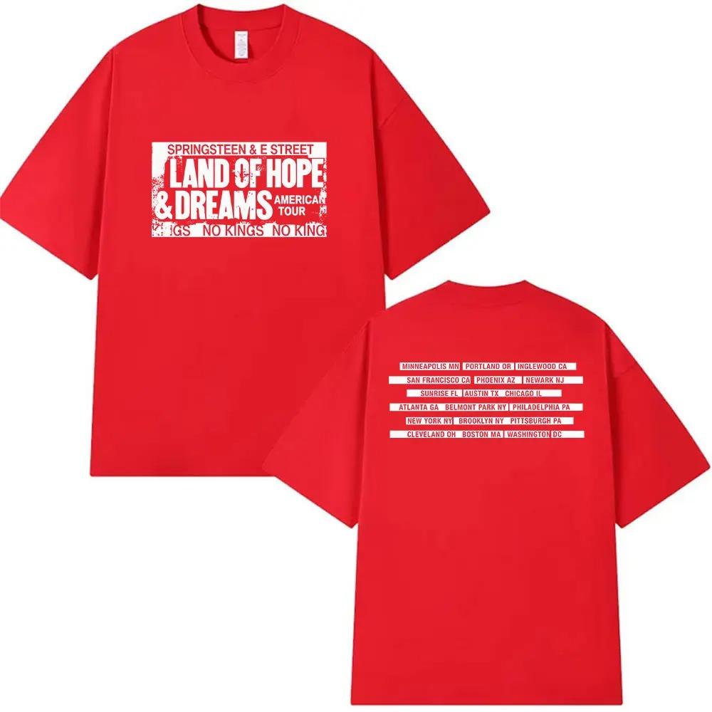 Bruce Springsteen Land of Hope & Dreams Tour 2026 Print T Shirt Men Women Clothing Fashion Short Sleeve T-shirt 100% Cotton Tees