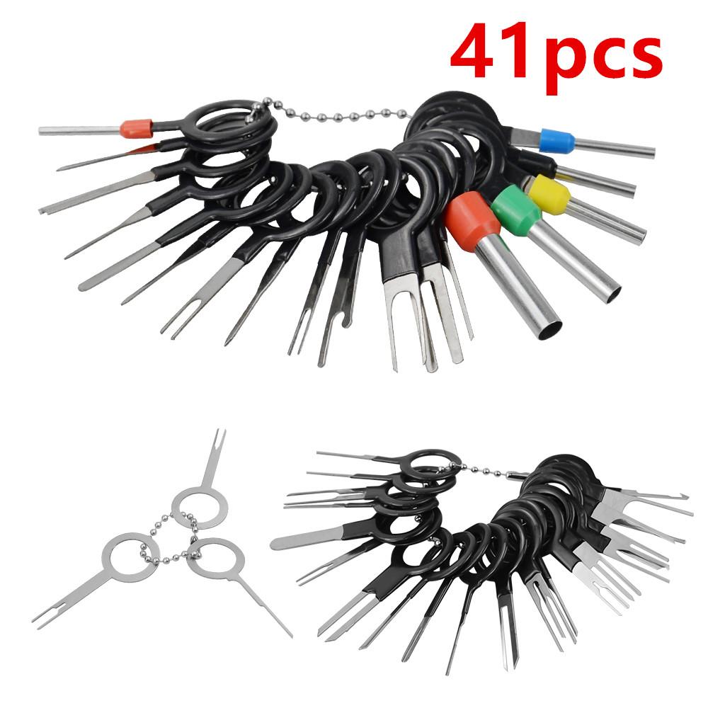 Auto Car Plug Circuit Board Wire Harness Terminal Extraction Pick Connector Crimp Pin Back Needle Remove Tool Set