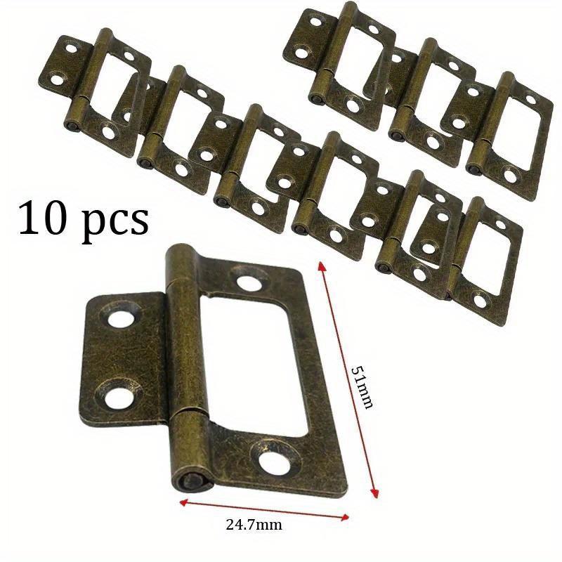 10pcs Door Hinges Bifold Butt Cabinet Hinges Vintage Furniture Hardware Antique Door Hinge