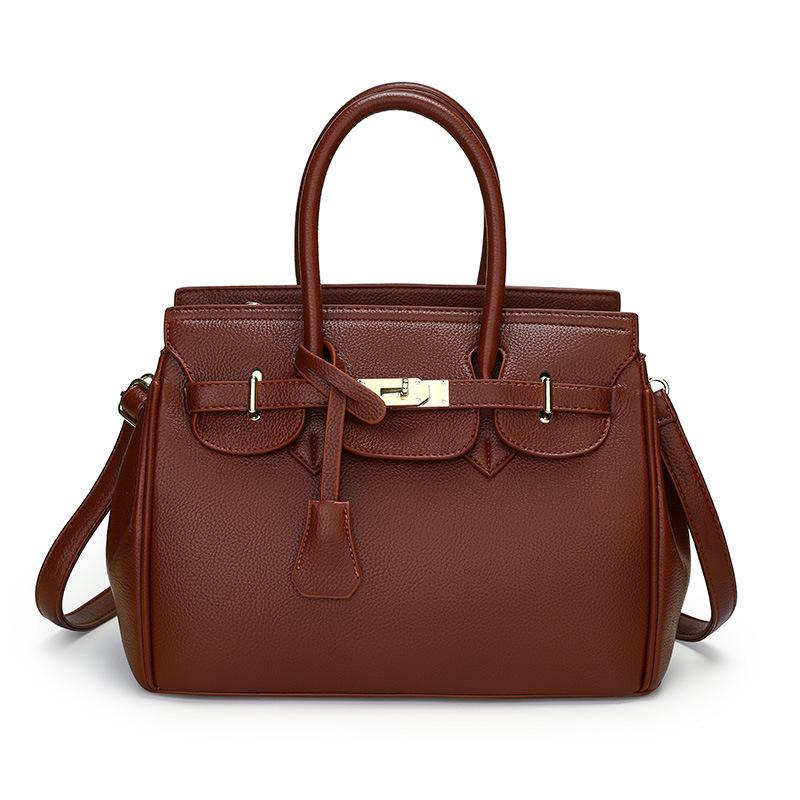 Ladies Bag New Simple Solid Color Shoulder Bag Fashion Handbag