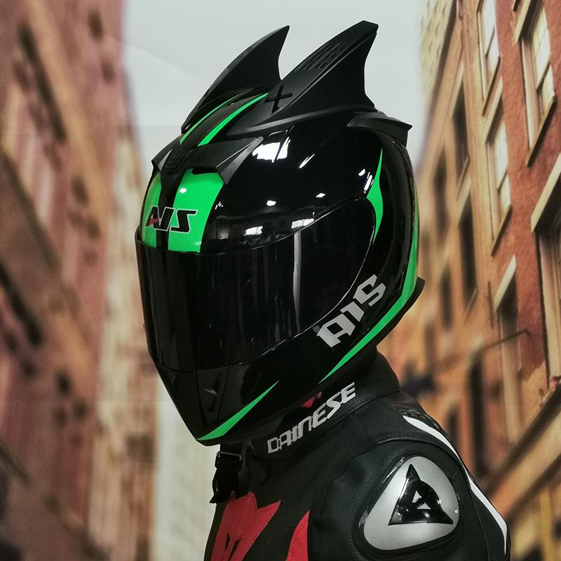 AIS motorcycle helmet men and women personality full helmet four seasons universal Bluetooth slot DOT ECE