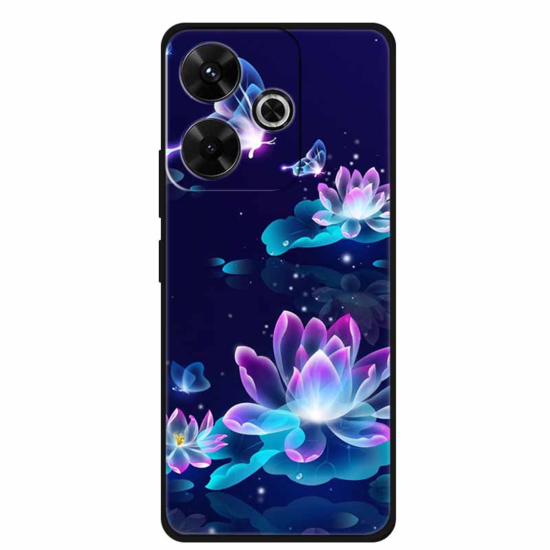 Phone Case For POCO M6 4G Back Cover Case M6Plus Black Silicone Soft Coque For Xiaomi Redmi 13 13x Poco M6 Plus Case M 6 Plus
