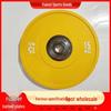 Commercial Colored Rubber Barbell Plates - Large Hole Squat Weightlifting, Multi-Specification