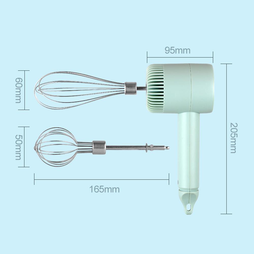 Elektrischer Schneebesen aus Edelstahl, Schneebesen für den Haushalt, Backcreme-Schneebesen, tragbarer kabelloser Teigschläger, Kuchenmixer