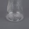 1Pc Plastic Striped Vases Transparent Vases Large-Bellied Vase For Wedding Banquets, Festivals And Home Table Decoration
