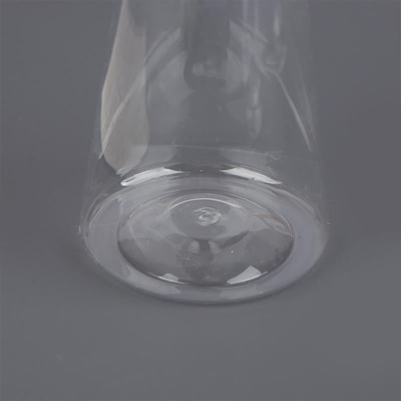 1Pc Plastic Striped Vases Transparent Vases Large-Bellied Vase For Wedding Banquets, Festivals And Home Table Decoration