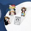 Japanese Anime ONE PIECE Brooch Luffy Metal Badge Comic Style Alloy Clothes Bag Accessories Pin