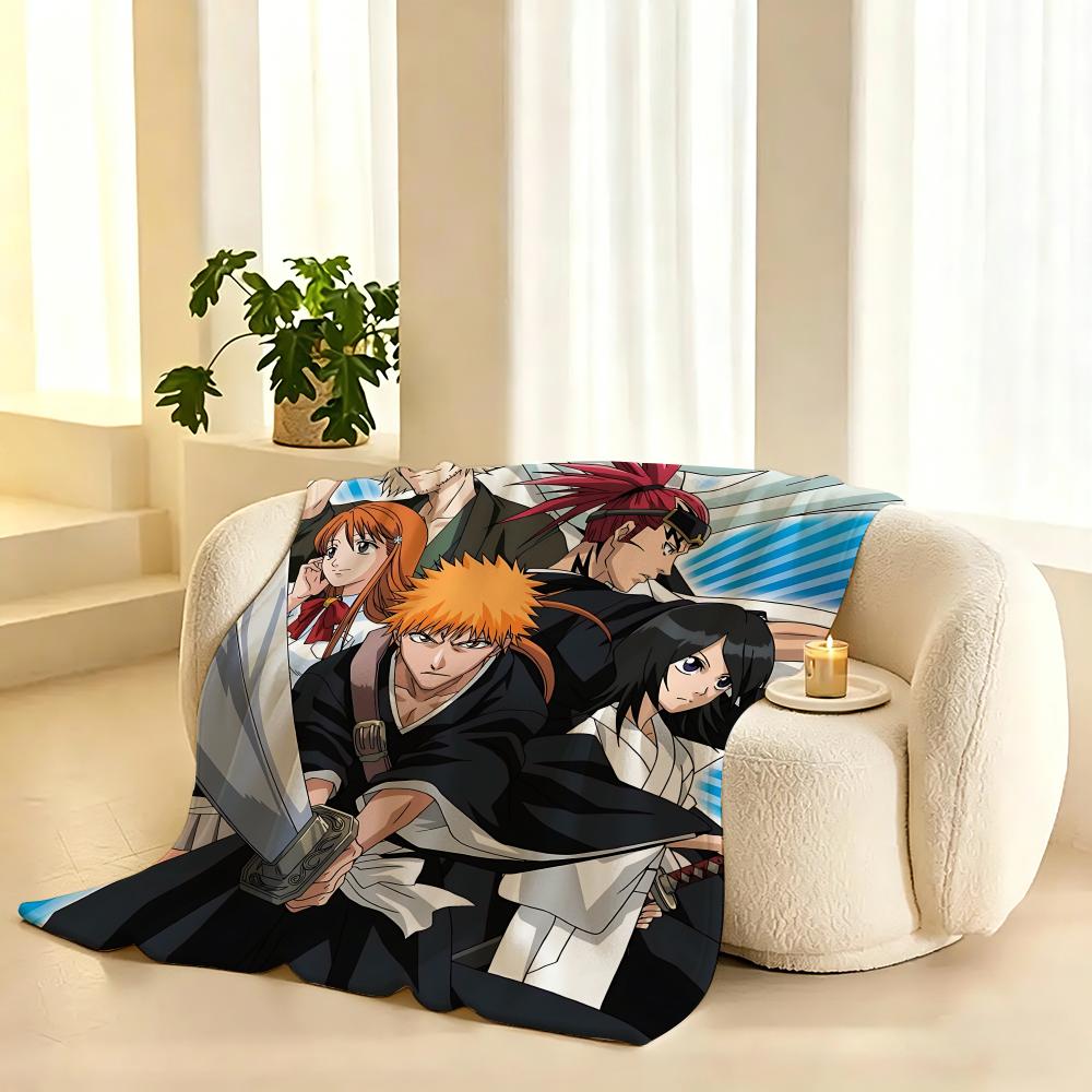 BLEACH Classic Animation Throw Lightweight 240g Flannel Blanket Soft Skin-friendly for Summer Cooling