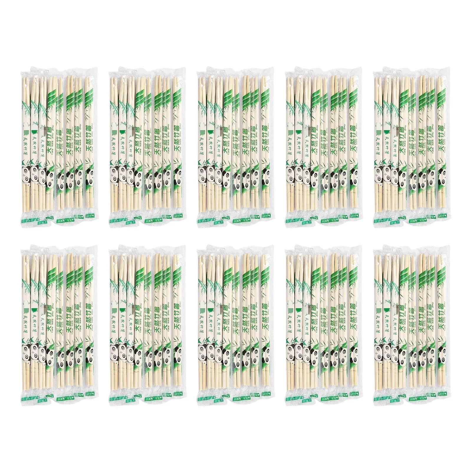 

100 Pcs Disposable Chopsticks Separated Package Bamboo Round Chop Sticks For Restaurants Home