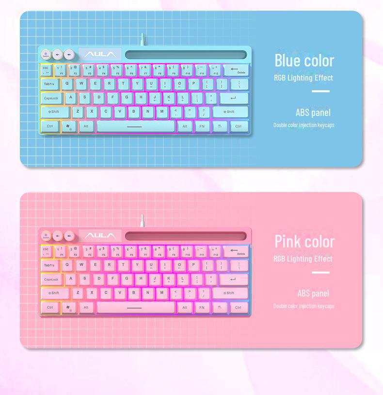 AULA Wolf Spider F3061 Mini 61-Tasten RGB Kabelgebundene Tastatur