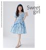 2025 Summer Mother-Daughter Floral Smocked Princess Dress - Korean Style Beach Outfit for Girls