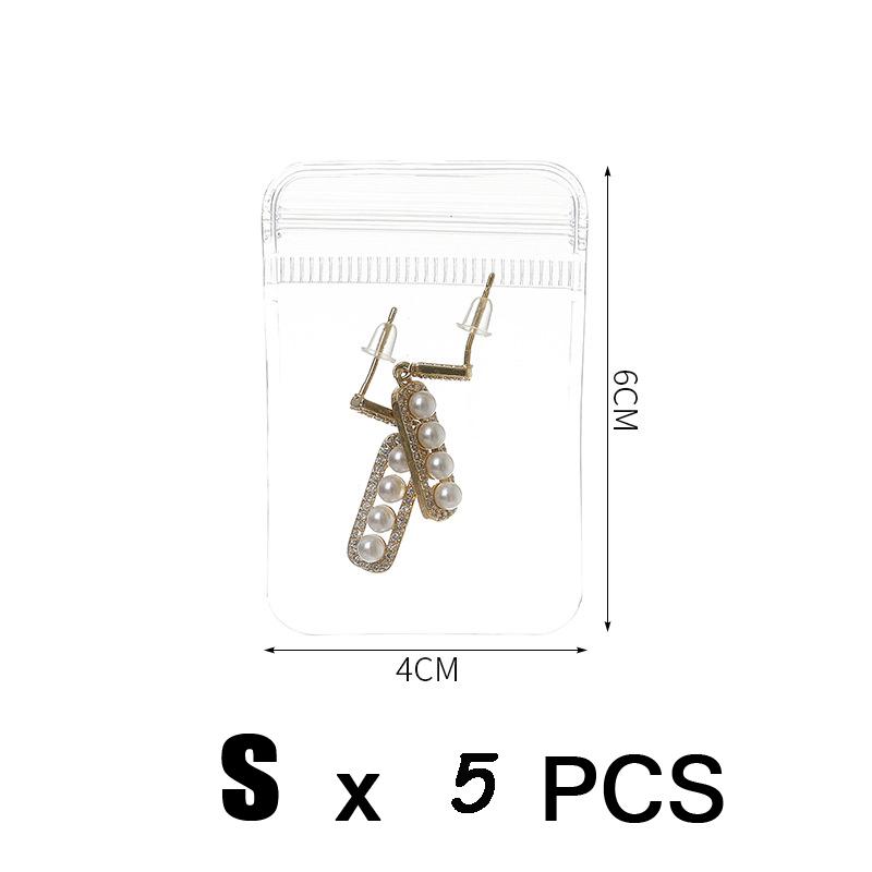 

20 шт. Прозрачный самозапечатывающийся мешок для ювелирных изделий, толстый мешок для ожерелий, браслетов, сумка с застежкой-молнией, держатель для хранения колец, сумка для хранения, антиокислительная сумка S-5PCS