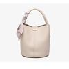 Women's Niche Lychee Pattern Soft Leather Bucket Bag Girls Fashion All-match Portable Vegetable Basket One-shoulder Messenger Bag