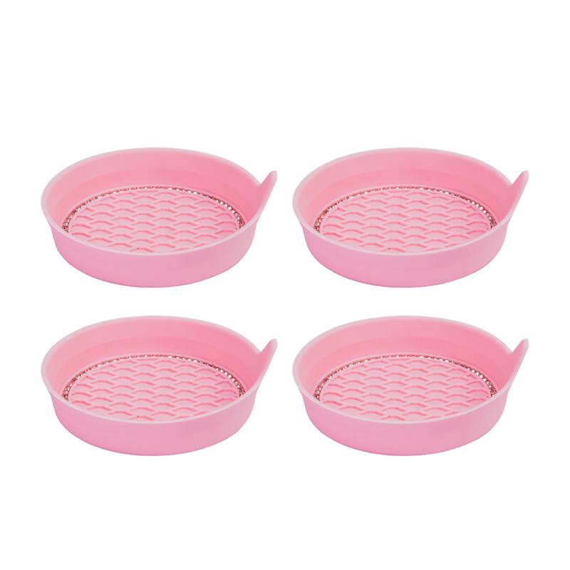 4pcs Diamond Car Cup Holder Insert Coaster Water Cup Drink Bottle Anti-slip Mat Washable Silicone Mat Car Accessories