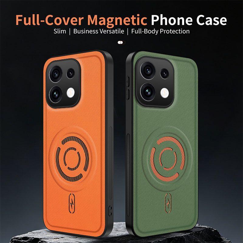 Case For OPPO Reno16 FS 16F New Matte Built-in for Magsafe Magnetic Vegan leather Protect Cover For OPPO Reno 16F Shell Bumper