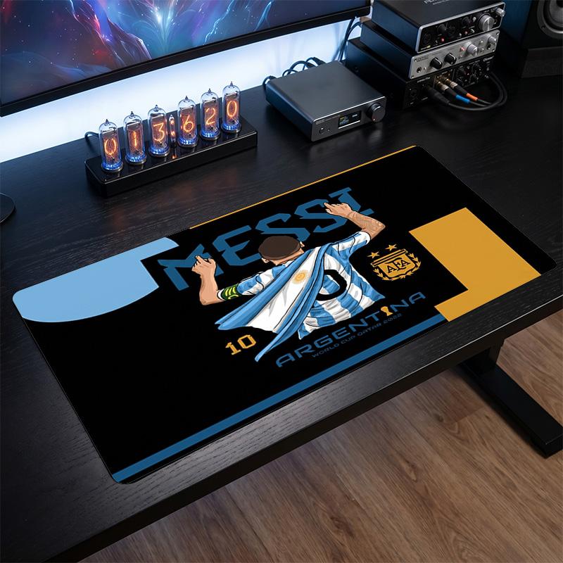 Tappetino Mouse Scudo Calcio Argentina, Tappetino da Scrivania Esteso Antiscivolo in Gomma per Gaming Ufficio Laptop Regalo per Fan