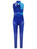 Girls Figure Skating Dress Ballet Latin Dance Leotard Kids Cut Out Rhythmic Gymnastics Acrobatics Athletics Unitard