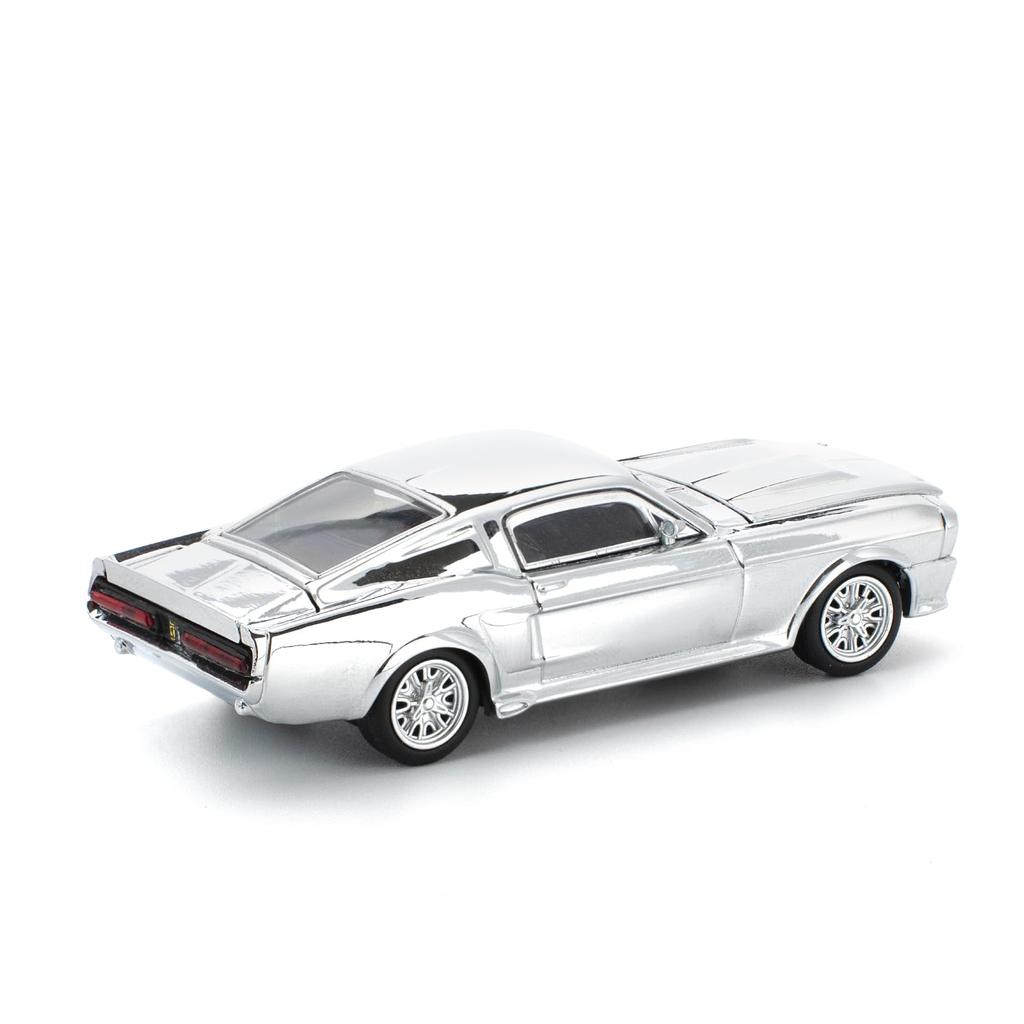 Genesis Company POP RACE Shelby Mustang GT500 Silver Chrome Finished Model PR640312 1/64