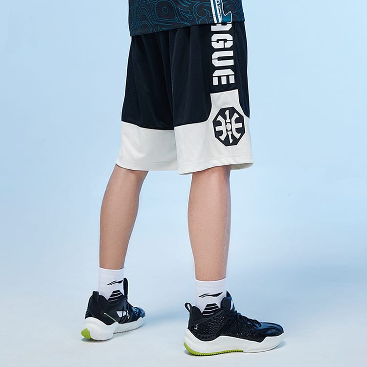 Li Ning Basketball Collection Casual Shorts Men's New Standard Black Light Antique Yellow AAPQ007-7