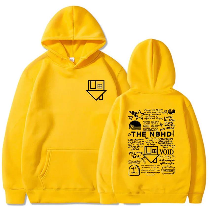 Long Sleeve Autumn Winter Warm Hoodie The Neighbourhood NBHD Band Print Unisex Hip Hop Men's Outdoor Hooded Sweatshirt ...