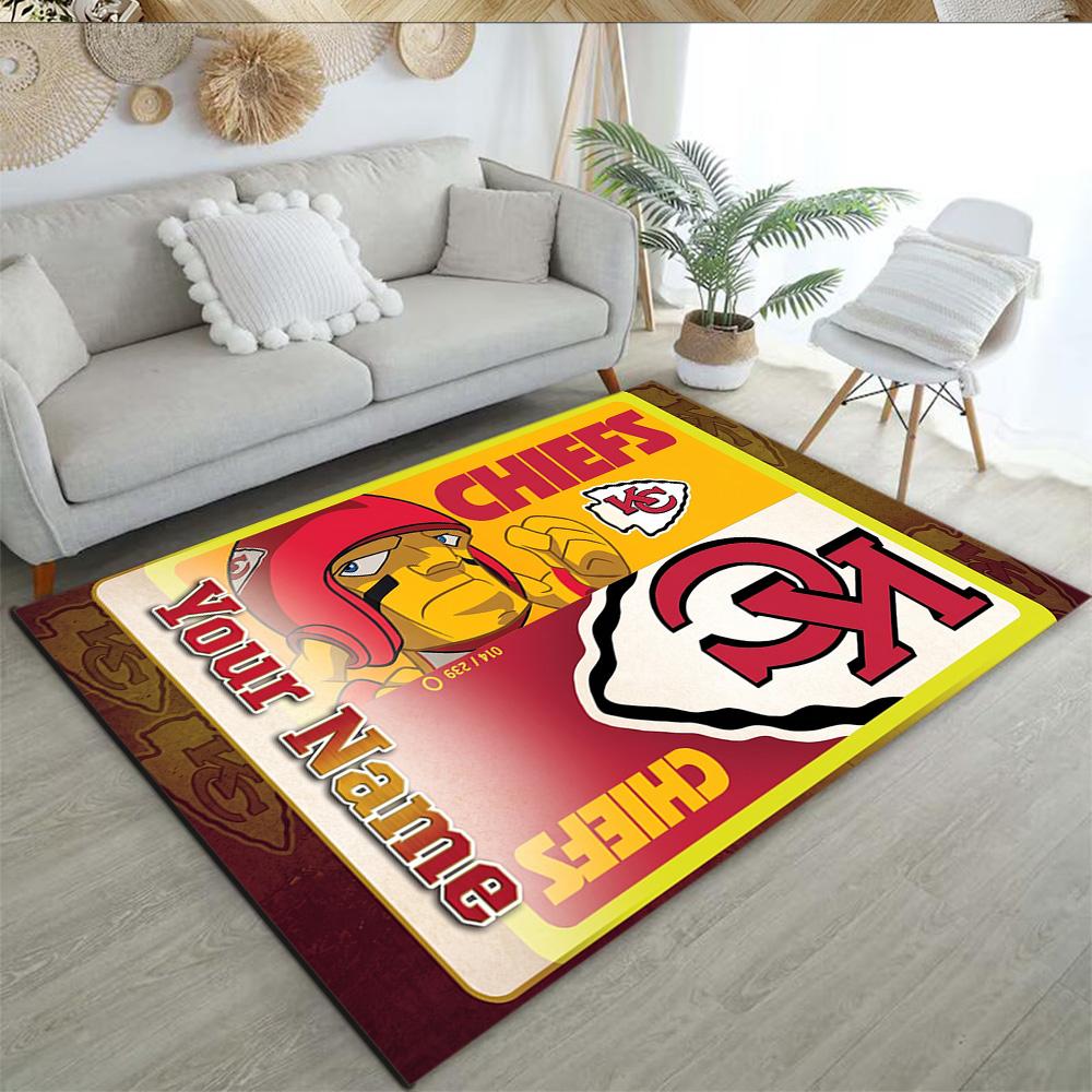 Kansas City Football Personalized Name Carpet Perfect For Hallway Outdoor Decorate Room Dormitory Antislip Rug Decorate Offices Spiritual Gift
