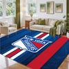 New York Rangers Design Crystal Velvet Rug Soft Decorative Mat for Bedroom Entrance