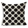 Modern Simple Black and White Geometric Linen Pillow Case Home Sofa Pillow Cushion Cover Soft Decoration