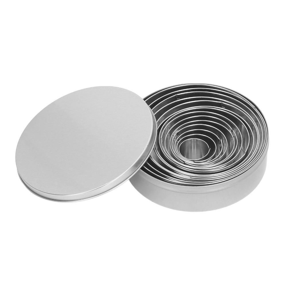 14pcs Forming Rings Cake Ring Mold Round Shape Stainless Steel Mold Round Cake Cutter  Cake Baking