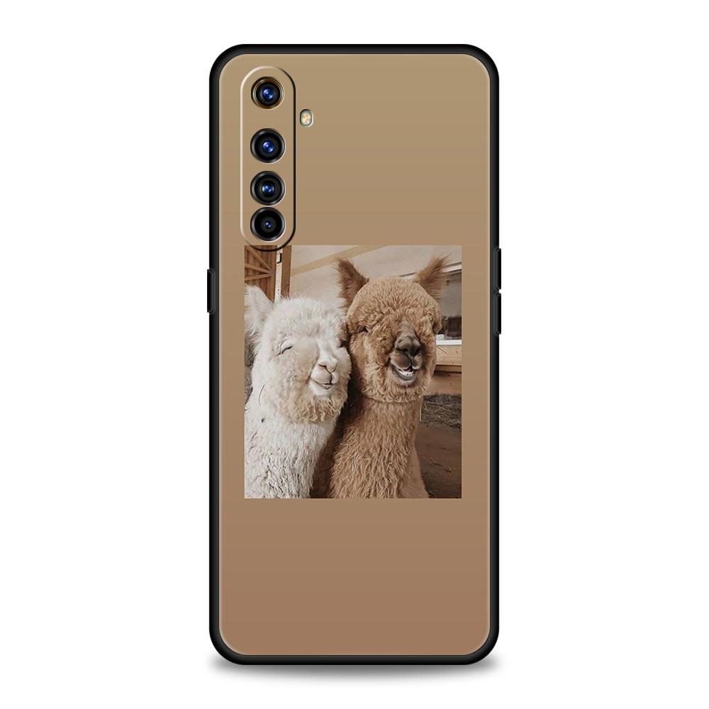 Kawaii Alpaca lovely Phone Case For Realme 12 11 10 9 8 5G 7 6 GT5 GT3 GT2 Pro Plus C21 C11 C25 C35 GT Neo 2 3 3T 5 Soft Cover