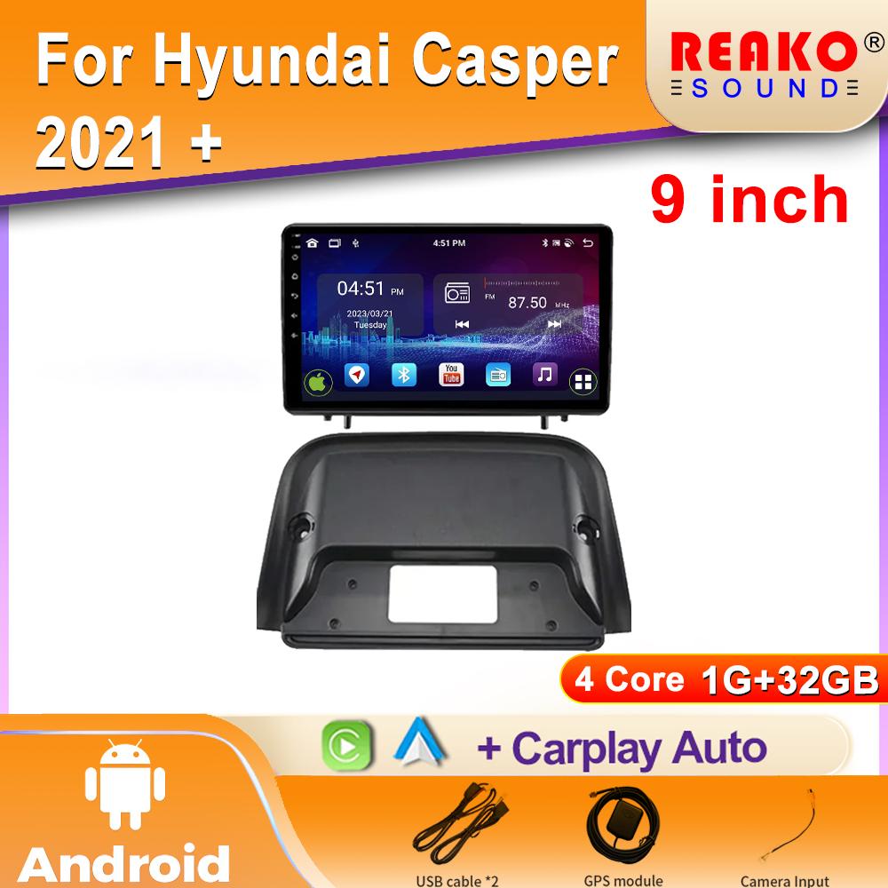 

Автомобильное радио Carplay для Hyundai Casper 2021 + навигация GPS Android Auto Bluetooth стерео мультимедийный плеер Head 2din 4G WiFi 4 core 1GB+32GB carplay