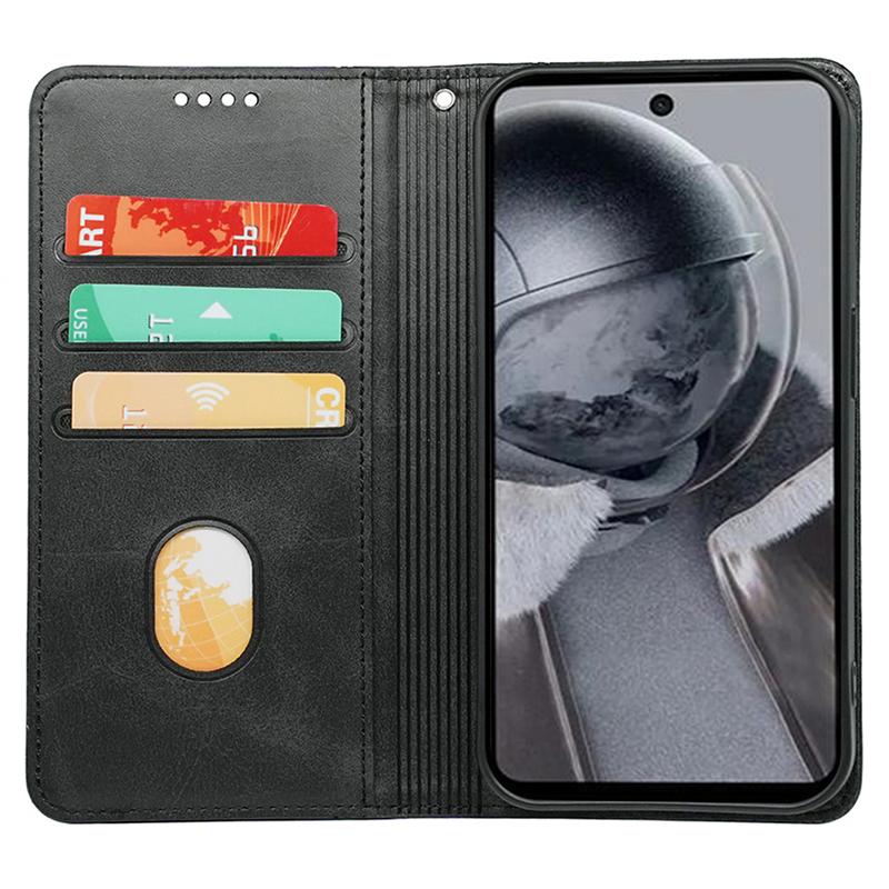 

For HMD Pulse/Pulse+ Case Calf Texture Card Slots PU Leather Phone Cover Red
