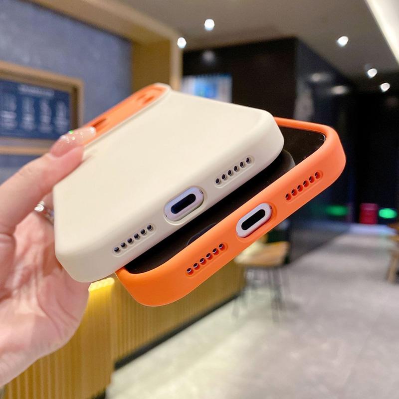 Camera Protection Color Collision Phone Case for IPhone 17 Pro Max 16 15 14 13 12 11 Silicone TPU Soft Back Cover