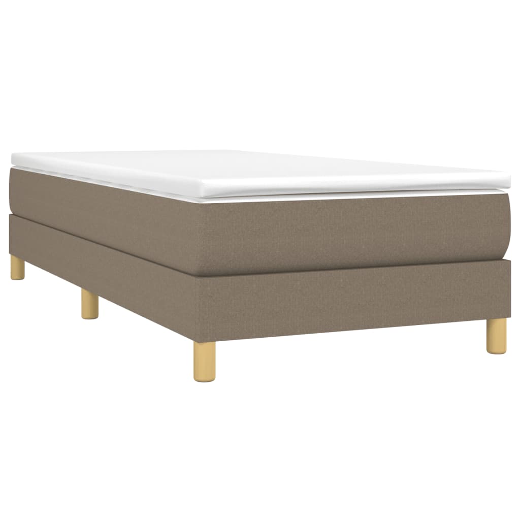 Box Spring Bed Frame Taupe 90 x 190 cm Fabric