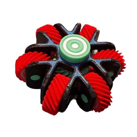 3D Printed Fidget Spinner Toy Anxiety Stress Relief Gear Spinning Toy Portable Travel Home Office Finger Roller EDC Desk