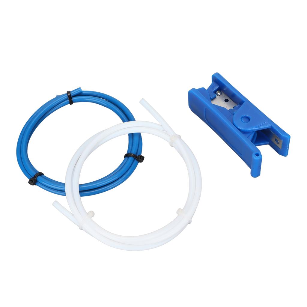 3D-Drucker Teile Kit 1 Meter Weiß Blau PTFE Schläuche mit Rohrschneider Pneumatikverbinder für 3D-Drucker Ersatzteil