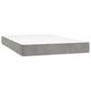 Vidaxl Letto Continentale Con Materasso, Grigio Chiaro, 120X200Cm, Velluto