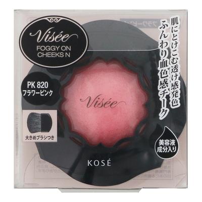 KOSE Bise Foggy On Cheeks N Brush Built-in, 1 Piece, PK 820 Flower Pink
