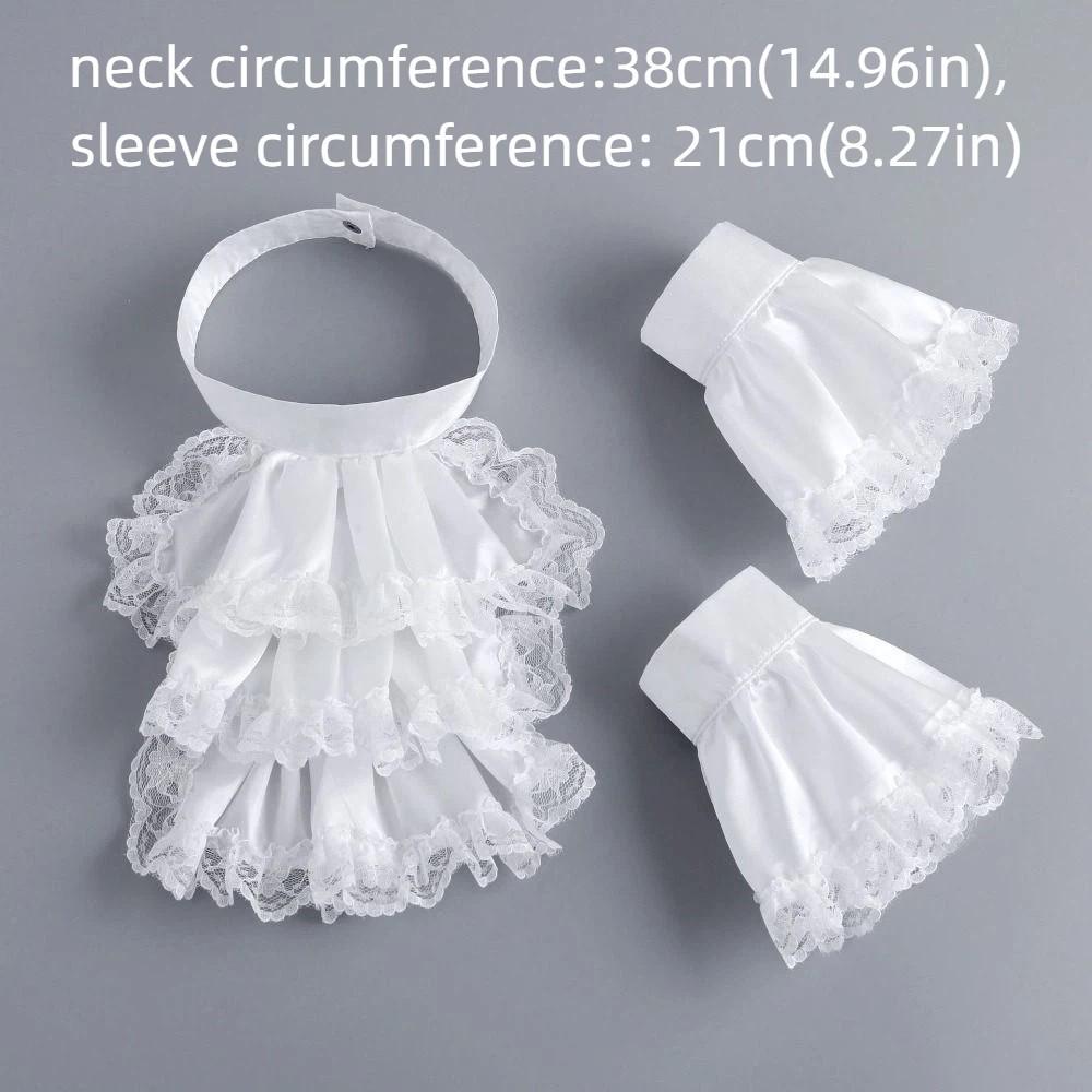 Chic Detachable Renaissance Collar Vintage Elegant Elizabethan Neck Ruff Victorian Costume Layered Ruffled Collar Cosplay