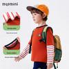 MQDMINI Boys' 5A Antibacterial Striped Long Sleeve Faux Two-Piece T-Shirt