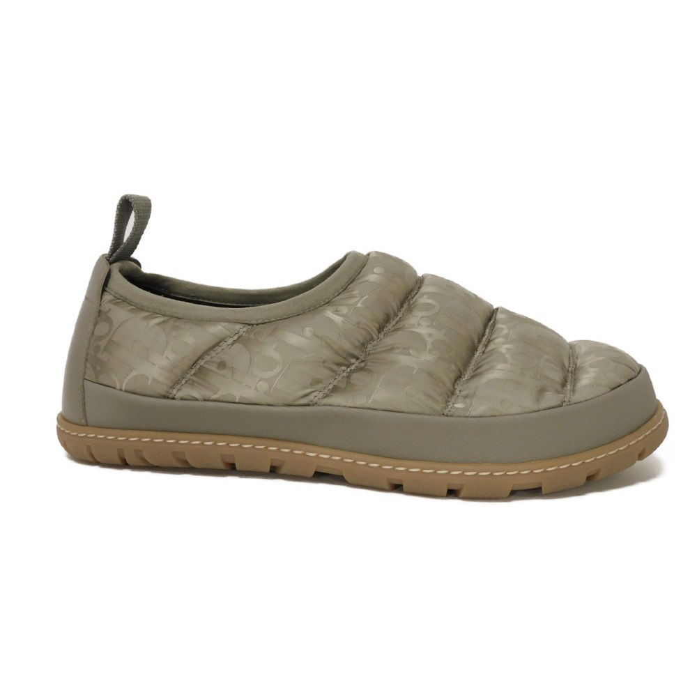 Used 10656 Snow Slippers 3SA089ZHN_H161 7897 39 Logo Calfskin Rubber 9.4" Oblique Quilted Nylon Excellent Condition