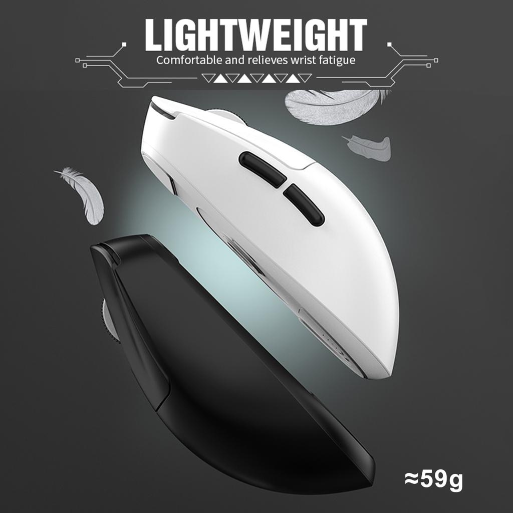 XUNFOX Wireless Mice PAW3311 Lightweight Gaming Mice with 3Modes Connection Rechargeable Ergonomic