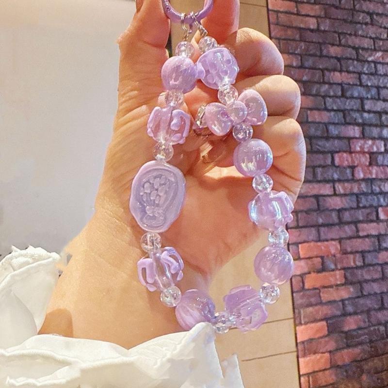 Eye Catching Mobile Phone Chain Handmade Beaded Cellphone Lanyard For Women Girls Telephone Strap Jewelry Drop-resistant