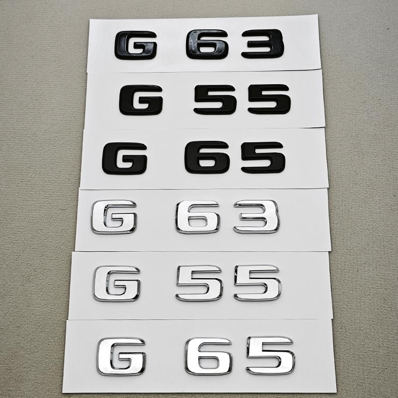 IXEA6 3D ABS Car Letters Logo G55 G63 G65 Sticker Rear Trunk Badge Emblem Decals For Mercedes Benz AMG G55 G63 W463 Auto Accessories