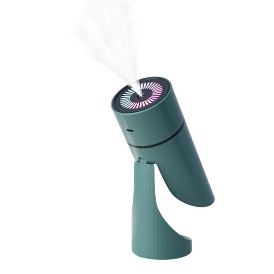 

Беспроводной увлажнитель воздуха с подсветкой, регулируемый на 90 градусов, с автоматическим отключением, USB-перезаряжаемый, диффузор для ароматерапии, увлажнитель холодного пара зелёный