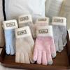 Touch-screen Warm Knitted Gloves Cold-proof Riding Protective Mittens Girls Winter Gloves Gift