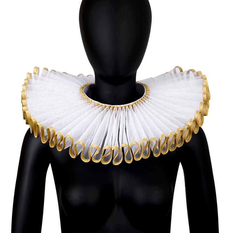Colorful Exaggerated Ralph Collar Clown Costume Cosplay Collar Detachable Neck Ruffle Fake Collar Performance Props